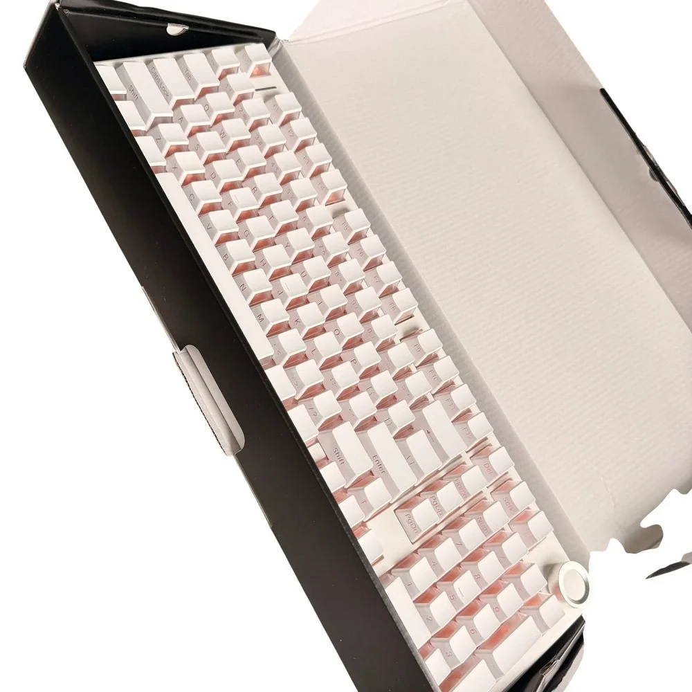 F99Pro Pink Mechanical Gaming Keyboard Backlit Aesthetic Volume Knob Gamer Girl